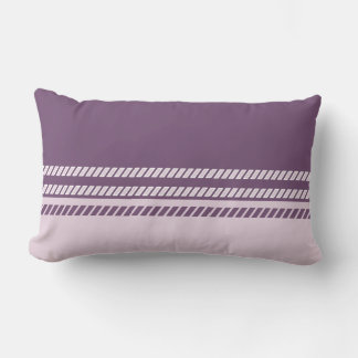 Classic Plum Mauve Pink with Stripes Throw Pillow ランバークッション