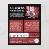 Classic Plumber, Plumber, Plumbing Advertising チラシ (正面)