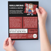 Classic Plumber, Plumber, Plumbing Advertising チラシ (手)