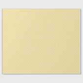 Classic Polka Dot White - Canary Yellow ラッピングペーパー (フラット)