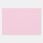 Classic Polka Dot White - Light Pink ラッピングペーパーシート (正面3)