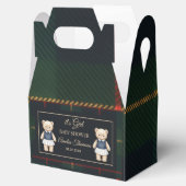 Classic Polo Teddy Bear Preppy Plaid Baby Shower  フェイバーボックス (オープン)