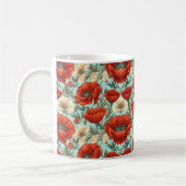Classic Poppy & Wildflower Ceramic Mug コーヒーマグカップ (左)