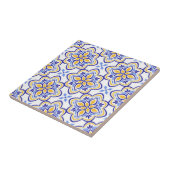 Classic Portuguese Blue and Gold Mediterranean Flo タイル (側面)