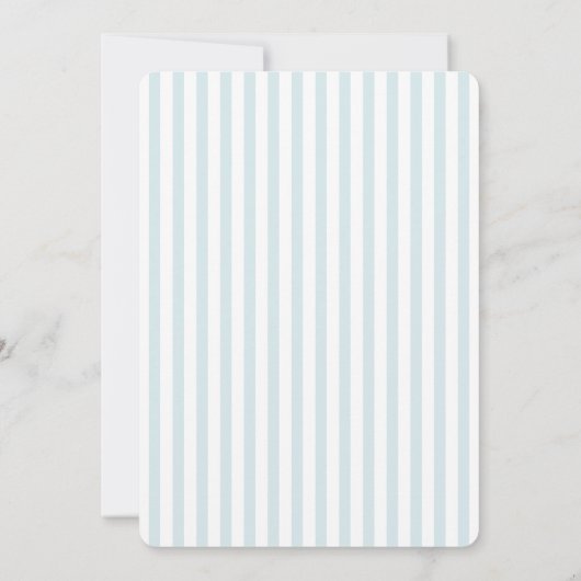 Classic Preppy Bear Blue Boy Birthday 招待状 (裏面)