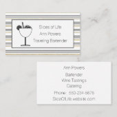 Classic Professional Minimalist Bartender 名刺 (正面/裏面)