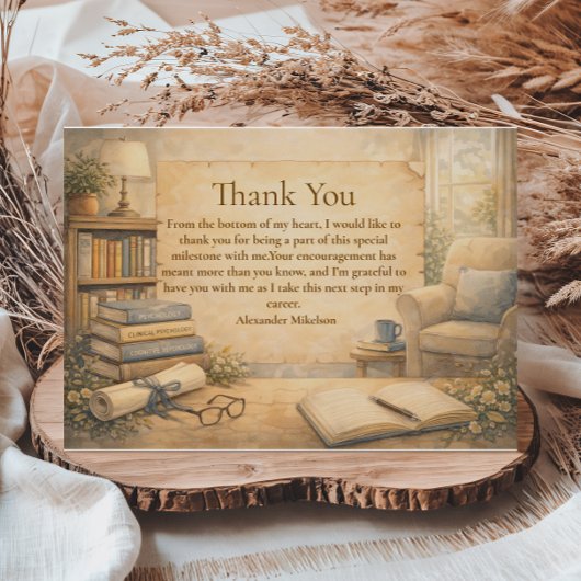 Classic Psychology Graduation サンキューカード