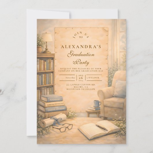 Classic Psychology Graduation 招待状 (正面)