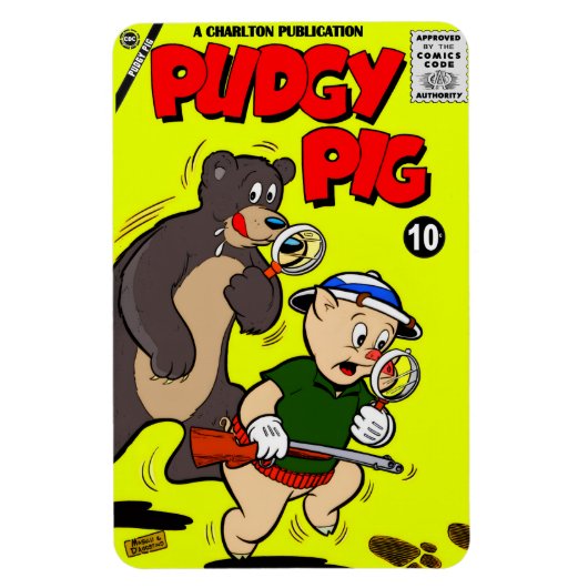 Classic PUDGY PIG Comic Magnet マグネット (縦)