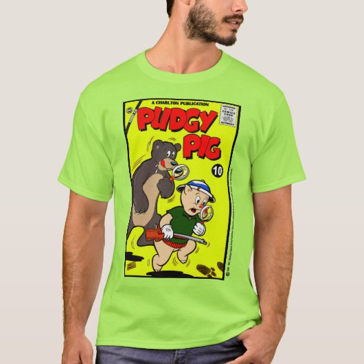 Classic PUDGY PIG Comic T-Shirt Tシャツ (正面)