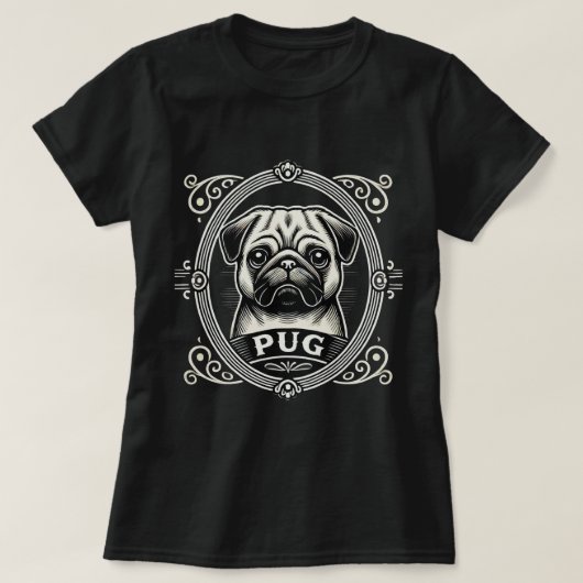 Classic Pug Portrait Women's Tee Tシャツ (デザイン正面)