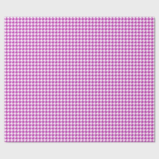 Classic Purple and White Houndstooth Pattern  ラッピングペーパー (フラット)