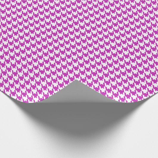 Classic Purple and White Houndstooth Pattern  ラッピングペーパー (角)