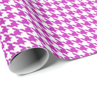 Classic Purple and White Houndstooth Pattern  ラッピングペーパー