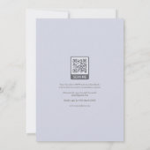 Classic Purple Embossed Floral Wedding Invitation 招待状 (裏面)