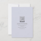 Classic Purple Embossed Floral Wedding RSVP Card (裏面)