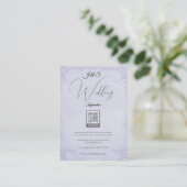 Classic Purple Floral Wedding Enclosure Card エンクロージャーカード (スタンド正面)
