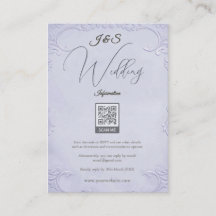 Classic Purple Floral Wedding Enclosure Card