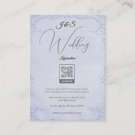 Classic Purple Floral Wedding Enclosure Card エンクロージャーカード