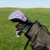 Classic Purple Pattern Monogram Polka Dots ゴルフヘッドカバー (インサイチュ)