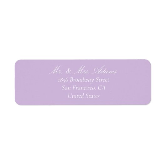 Classic Purple Pre-Addressed Return Label ラベル (正面)