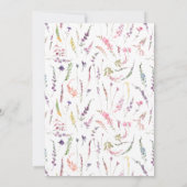 Classic Purple Wildflower Wedding Invitation 招待状 (裏面)