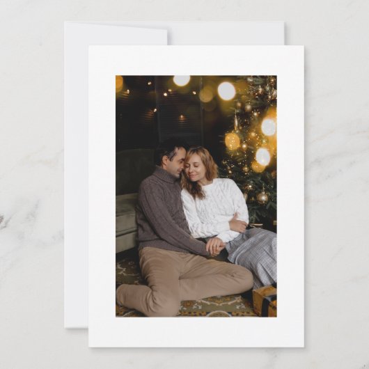 Classic QR Code Photo Wedding Save The Date 招待状 (裏面)