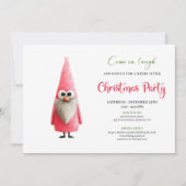 Classic quirky pink santa holiday invitation 招待状 (正面)