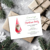 Classic quirky pink santa holiday invitation 招待状