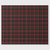 Classic Red and Black Christmas Tartan Plaid ラッピングペーパー (フラット)