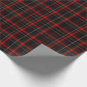 Classic Red and Black Christmas Tartan Plaid ラッピングペーパー (角)