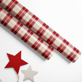 Classic Red and Cream Plaid Wrapping Paper ラッピングペーパー