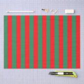 Classic Red and Green Christmas Stripes 薄葉紙 (クラフト)