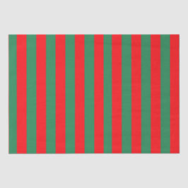 Classic Red and Green Christmas Stripes 薄葉紙