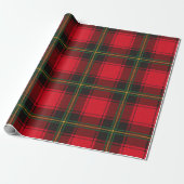Classic Red and Green Christmas Tartan Plaid ラッピングペーパー (アンロールド)
