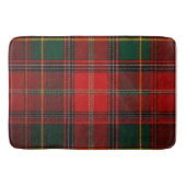 Classic Red and Hunter Green Plaid Tartan Bath Mat バスマット (正面)