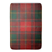 Classic Red and Hunter Green Plaid Tartan Bath Mat バスマット (正面縦)