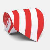 Classic Red and White Diagonal Stripe Tie ネクタイ (ロール)