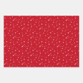 Classic Red and White Holiday ラッピングペーパーシート (正面3)