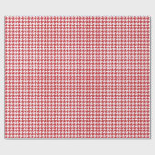 Classic Red and White Houndstooth Pattern  ラッピングペーパー (フラット)