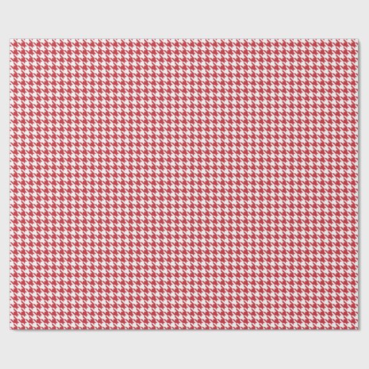 Classic Red and White Houndstooth Pattern  ラッピングペーパー (フラット)