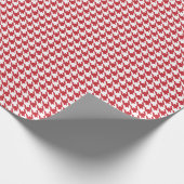 Classic Red and White Houndstooth Pattern  ラッピングペーパー (角)