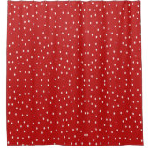 Classic Red and White Polka Dots  シャワーカーテン (正面)