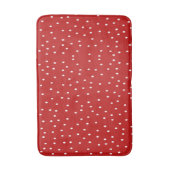 Classic Red and White Polka Dots  バスマット (正面縦)