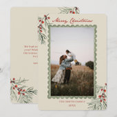 Classic Red Berry Christmas シーズンカード (正面/裏面)