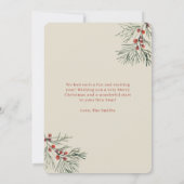 Classic Red Berry Christmas シーズンカード (裏面)