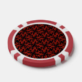 Classic Red Black Pattern ポーカーチップ (シングル)