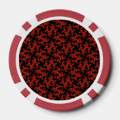 Classic Red Black Pattern ポーカーチップ (裏面)