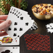 Classic Red Black Pattern Playing Cards  トランプ (インサイチュ)