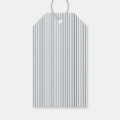 Classic Red Blue Stripes & Bow Frame Christmas  ギフトタグ (裏面)